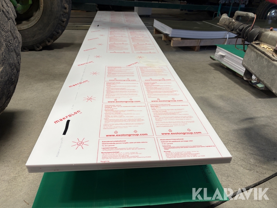 Polykarbonatskivor Makrolon 2840x585