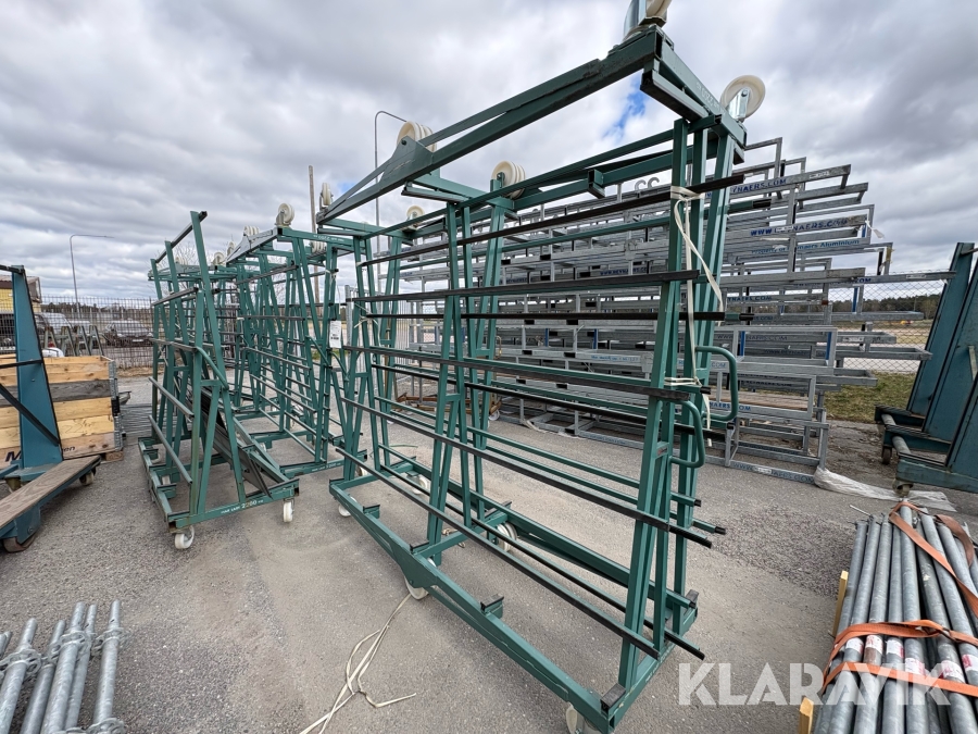 Glasvagnar/skivvagnar 7st dubbelsidiga