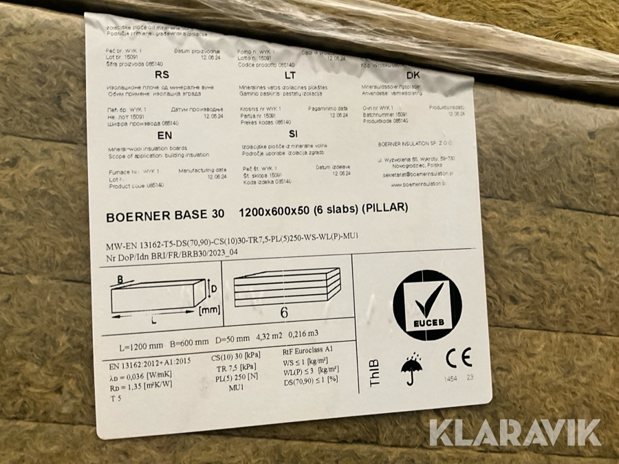 Isolering Soprema 1200x600x50 mm 12 st pallar
