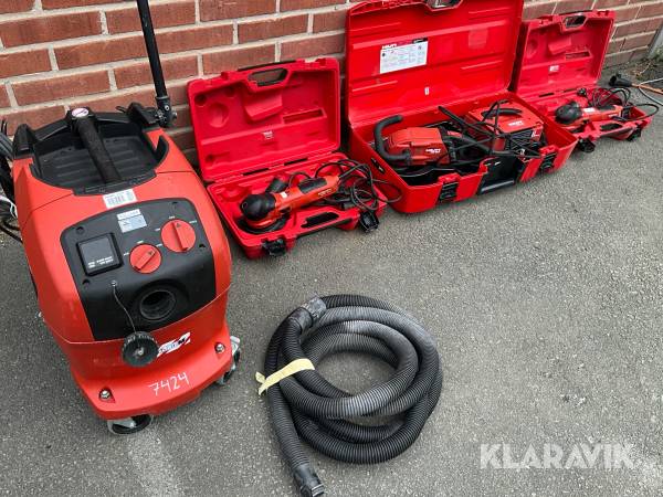 Betongslip, dammsugare Hilti DGH130, DG150, VC 40-UM