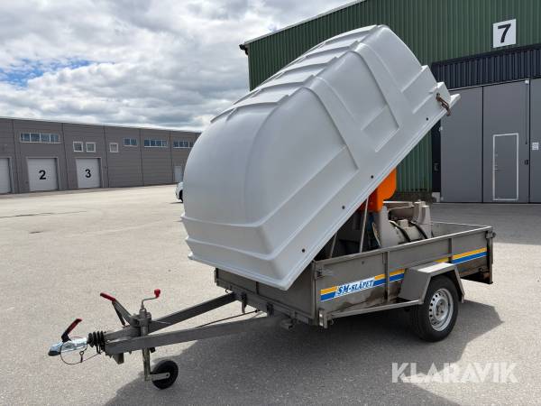 Kåpsläp med mobil dieseltank SM-Släpet/Cemo 430 L tank med slangpaket