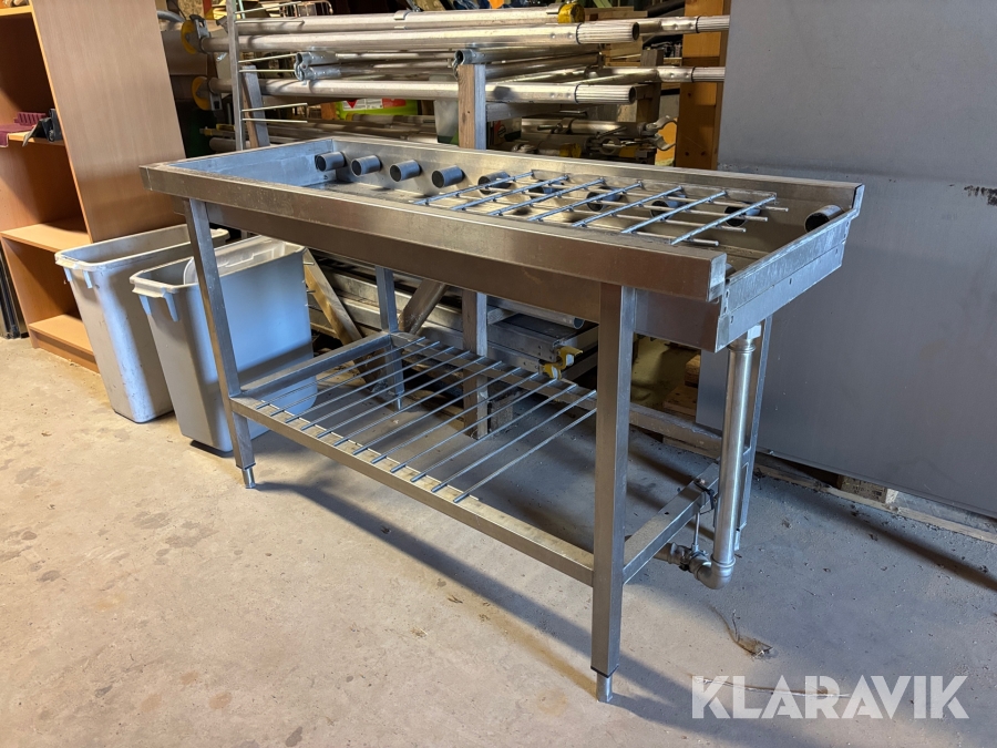 Rostfri bänk till diskmaskin