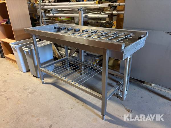 Rostfri bänk till diskmaskin