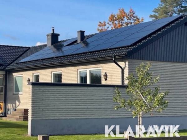 Solcellspaket för villa med 5kW Afore växelriktare, Suntech 405W Helsvarta paneler samt montagetillbehör