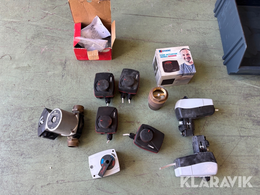 Ställdon, cirkulationspumpar och ventilmotor