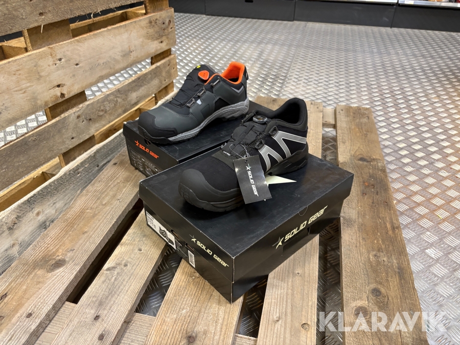 Arbetssko / Skyddssko 2 st Solid Gear Onyx Low & Vapor 3 Low klass S3S