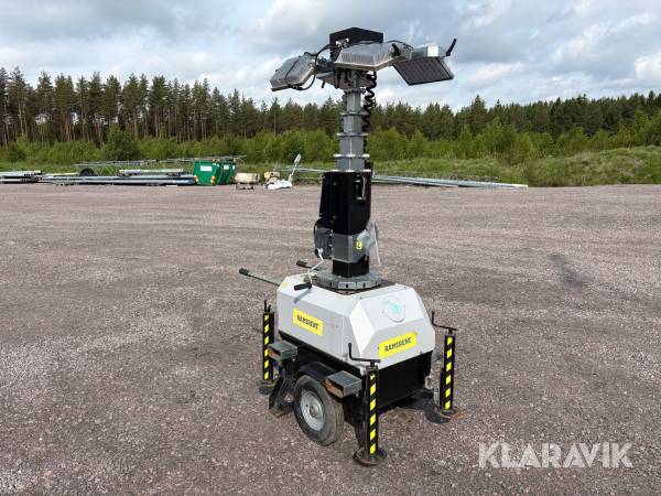Belysningsmast TSR-LIGHT Luxtower 4x150W LED 7m