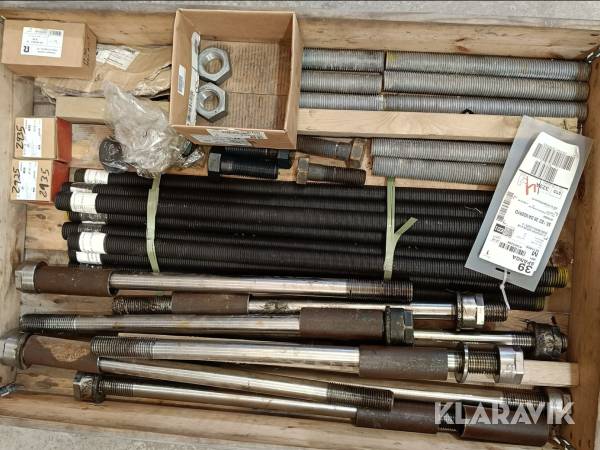 Pari med gängstänger, pinnbultar, bultar & muttrar