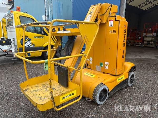 Pelarlift Haulotte Star 10 med jibb