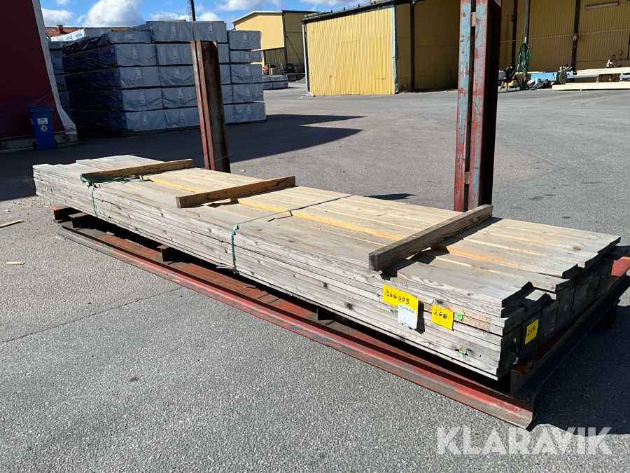 Virkespaket hyvlad finsågad gran 28x145 345löpmeter