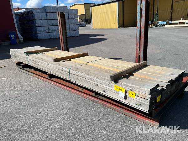 Virkespaket hyvlad finsågad gran 28x145 345löpmeter