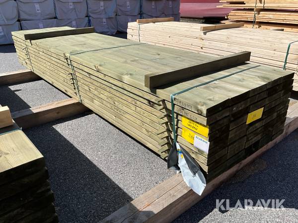 Virkespaket hyvlad regel tryckimp  C 24 NTR A 45x195 210löpmeter