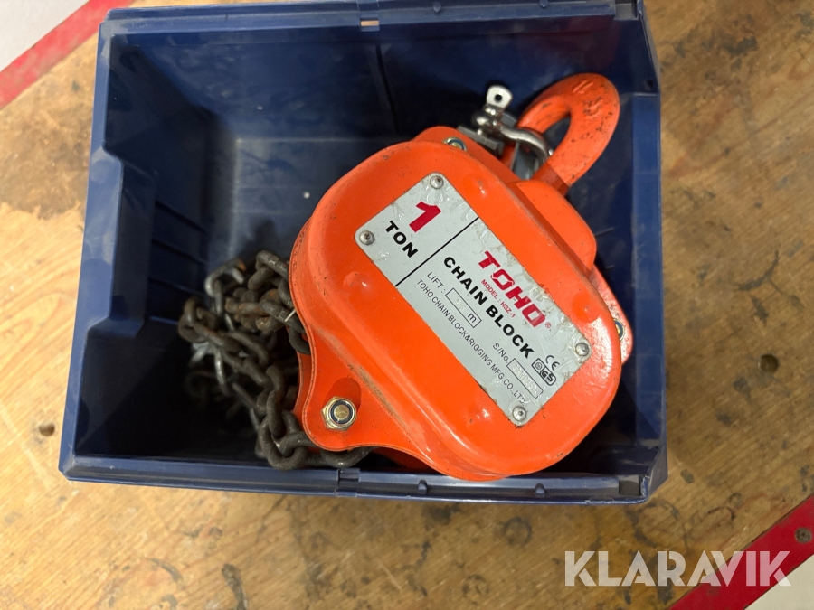 Lyftblock Toho 1 ton med kedja
