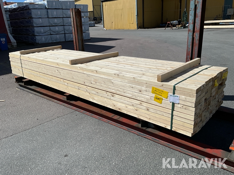 Virkespaket hyvlad regel 45x120 445löpmeter