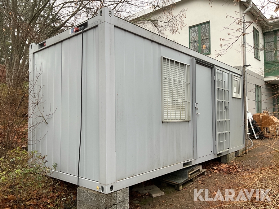 Personalvagn/Kontor Stålmodul 20 fot med WC och pentry Containex 14 m²