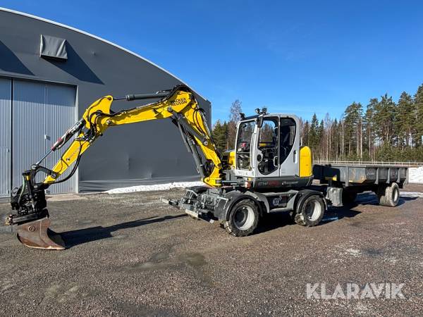 Grävmaskin Wacker Neuson EW100 med vagn & skopa