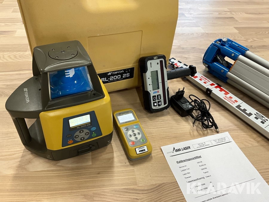 Tvåfallslaser Topcon RL-200 2S kalibrerad