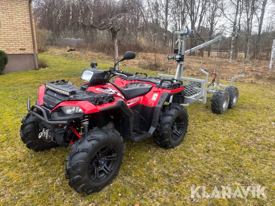 ATV Polaris XP 1000 EPS med skogsvagn