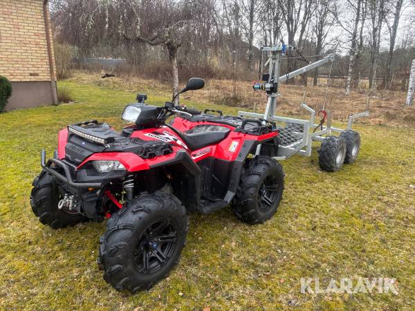 ATV Polaris XP 1000 EPS med skogsvagn