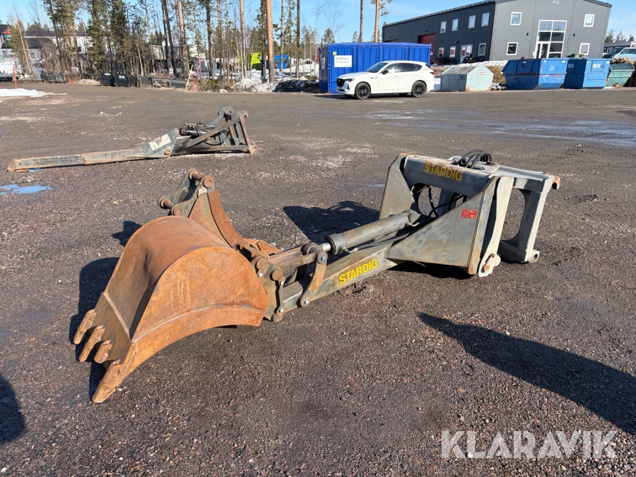 Grävaggregat med löstagbart tiltfäste Stardig