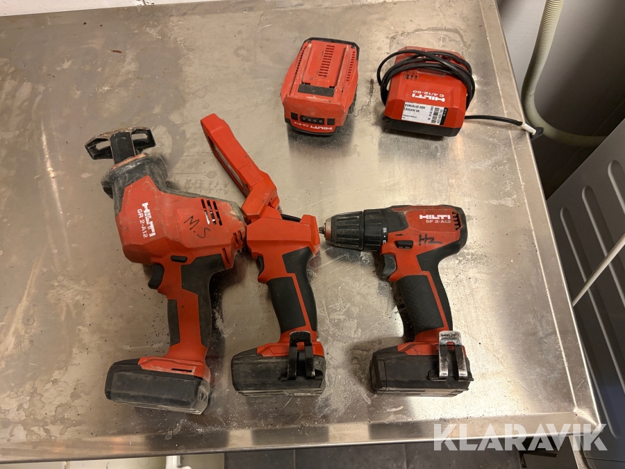 Verktygskit Hilti med batterier och laddare