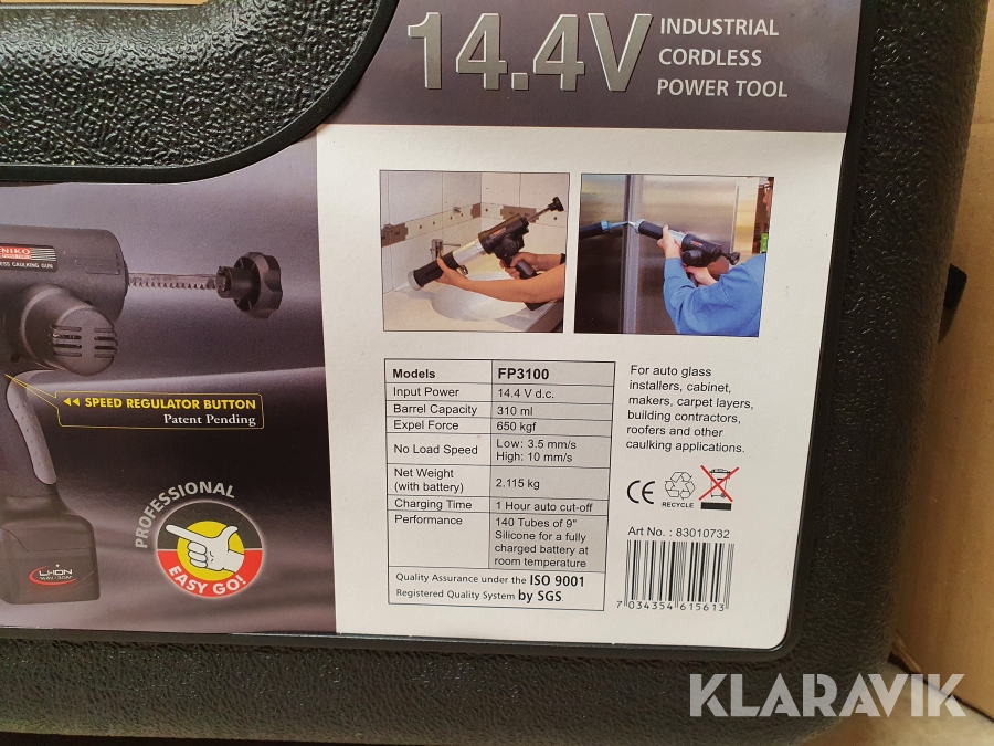 Fogspruta Batteridriven 14.4V Niko Hitachi Powertools FP3100