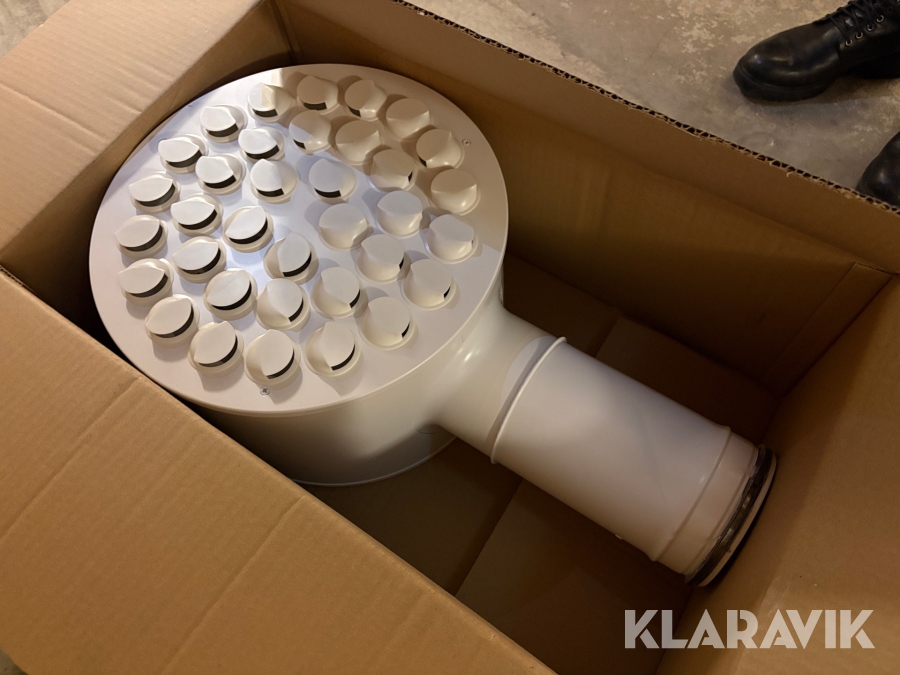 Ventilationsdon Lindab DCS125 RAL 9003 10st 