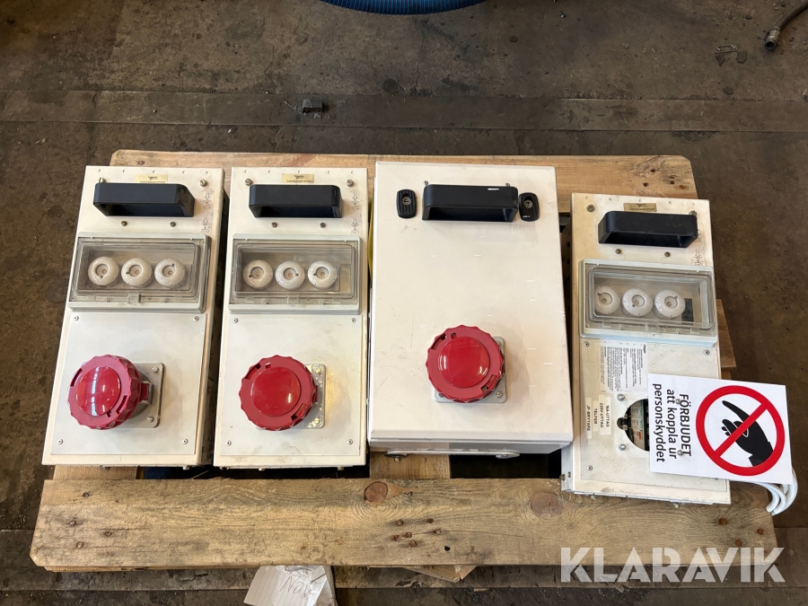 Industriellt uttagsskåp Scheinder 3-fas 63A 4st