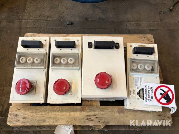 Industriellt uttagsskåp Scheinder 3-fas 63A 4st