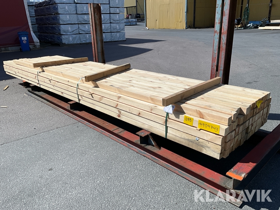Virkespaket hyvlad regel 70x70 422löpmeter