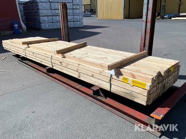 Virkespaket hyvlad regel 70x70 422löpmeter