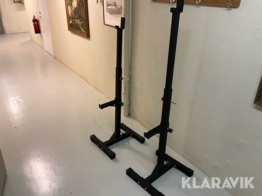 Skivstångsställning squat rack, höj- och sänkbar