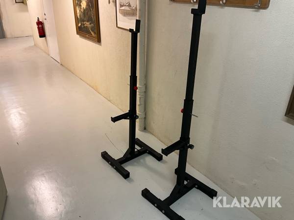 Skivstångsställning squat rack, höj- och sänkbar