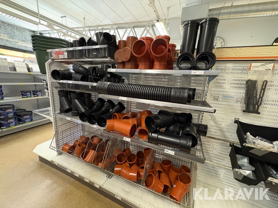 Parti med avloppsrördelar