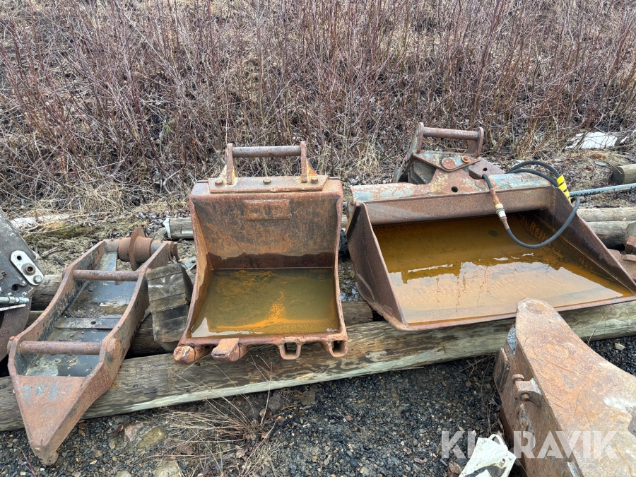 Planeringsskopa YPV, tandskopa Grab John & asfaltsskärare