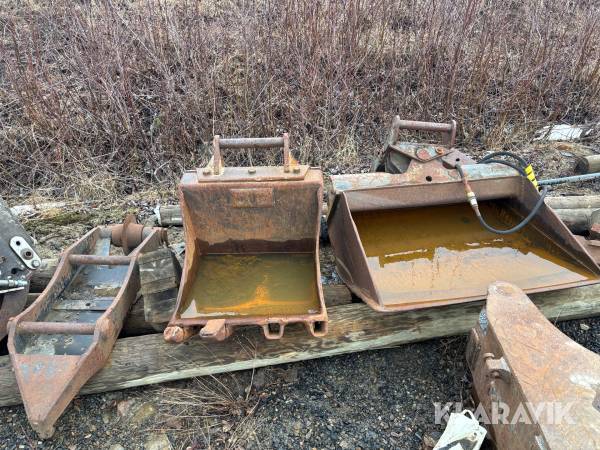 Planeringsskopa YPV, tandskopa Grab John & asfaltsskärare