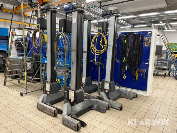 Fordonslyftar /enpelare Hetra RGZ 4 st 7,5 ton