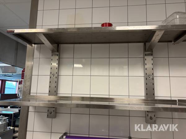 Rostfria hyllplan 13 st med konsoler