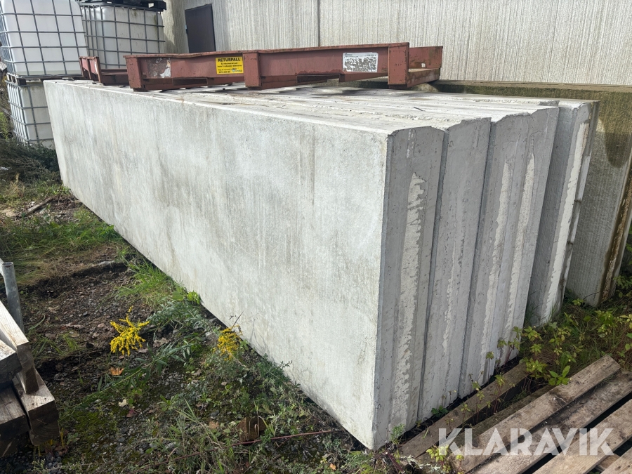 Isolerade Betongväggar / Betongelement - 6st
