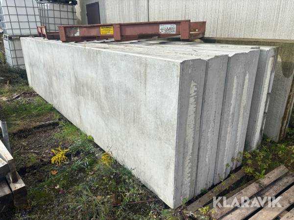 Isolerade Betongväggar / Betongelement - 6st