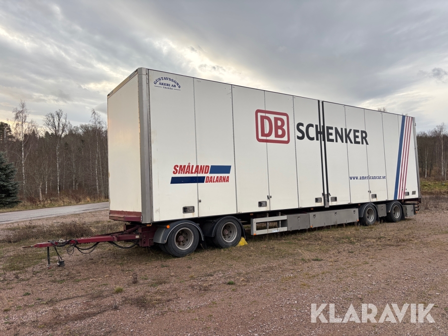 Skåpsläpvagn Närko D4ZB13l61 4-axlad 