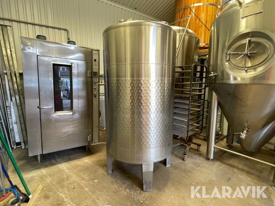 Rostfri tank med omrörare Incon frekvensstyrd