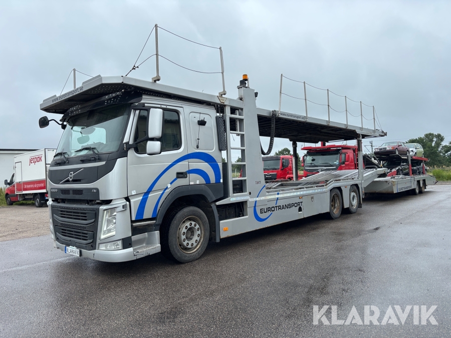 Biltransport Volvo FM 12.8 I-Shift 420hk med Tijhof byggnation för 8 bilar
