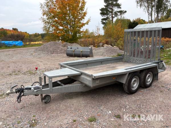 2-Axlad maskinsläp Fogelsta Mt3080tb 3000 kg totalvikt