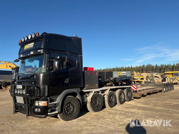 Tungdragare Scania R164 med trailer