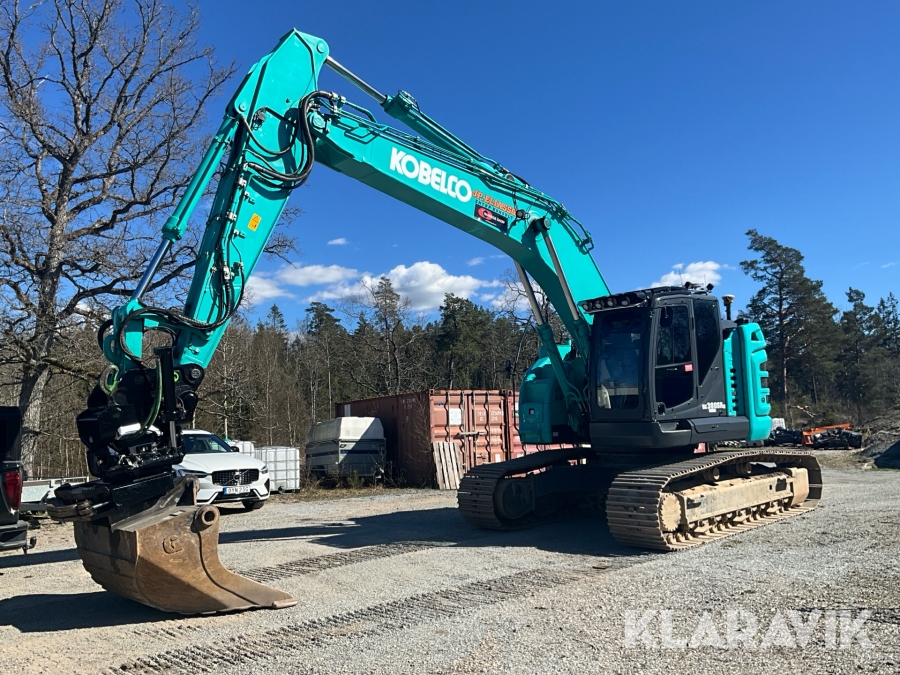 Grävmaskin Kobelco SK380SR med tiltrotator, 3D grävsystem & flera redskap