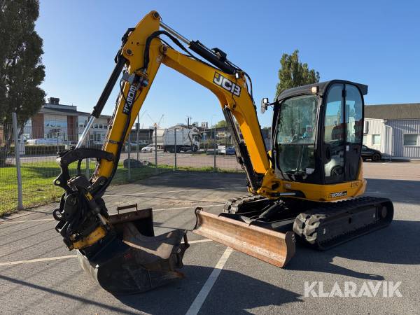 Grävmaskin JCB 8055 ZTS med rotator & 3 skopor