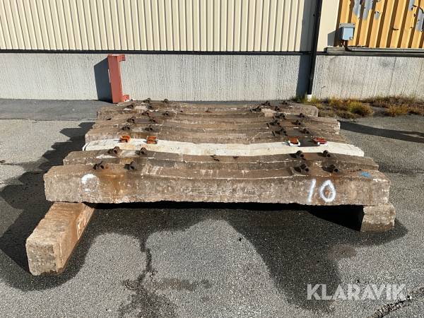 Järnvägsslipers i betong 10 st
