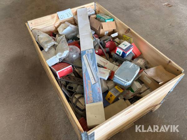 Blandpall med elprodukter