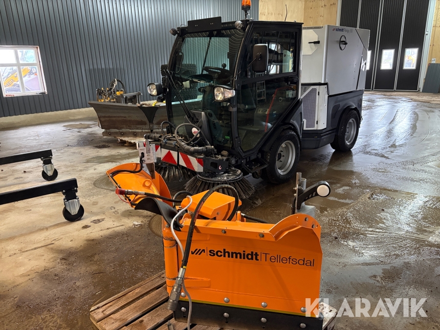 Sopmaskin/Redskapsbärare Schmidt FlexiGo 150 med snöblad, flak & sopaggregat/tvätt